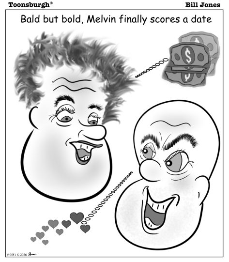 Bill Jones Cartoon 0551 Bald But Bold